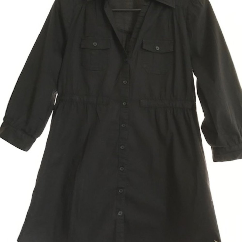 Black button up top or short dress